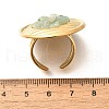 Natural Green Aventurine Chip Finger Rings for Women RJEW-R012-06G-03-3