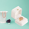 CALFOVERA 2Pcs PU Leather Ring Gift Boxes LBOX-CL0001-03-4