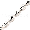 Oval with Word Love Tibetan Style Alloy Bead Strands X-TIBEB-O007-24-LF-3