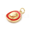 Brass Enamel Pendants KK-Q098-28G-A-2