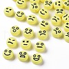 Opaque Champagne Yellow Acrylic Beads MACR-N008-42-C10-1