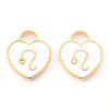 Light Gold Plated Alloy Enamel Pendants ENAM-R136-30-07-2