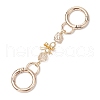 Rose Flower & Bowknot Brass Bag Extension Chains AJEW-BA00138-1