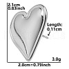 Stylish 304 Stainless Steel Heart Stud Earrings for Women IH1399-1-1