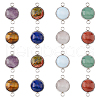 Unicraftale 16Pcs 8 Styles Natural & Synthetic Mixed Gemstone Connector Charms G-UN0001-25-1