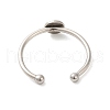 Tarnish Resistant 304 Stainless Steel Pad Ring Settings STAS-H217-01P-01-3