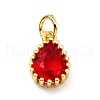 Brass Micro Pave Cubic Zirconia Pendants ZIRC-D120-01G-02-2