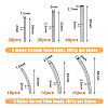 DICOSMETIC 120Pcs 6 Style 304 Stainless Steel Tube Beads STAS-DC0015-53-2