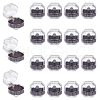 DICOSMETIC 50Pcs Octagonal Transparent Plastic Ring Boxes OBOX-DC0001-02B-1