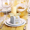 Wedding Paper Candy Gift Packaging Boxes with Polyester Ribbon CON-WH0105-08-6
