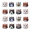 60Pcs 6 Colors Zinc Alloy Enamel Pendants ENAM-CJ0001-77-1