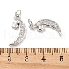 Rack Plating Brass Micro Pave Clear Cubic Zirconia Pendants KK-Q814-10P-3