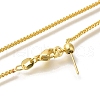 Brass Wheat Chain Adjustable Slider Necklaces for Women NJEW-M045-03G-2