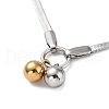 304 Stainless Steel with Plastic Bead Necklace NJEW-Q335-01C-P-2