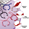 10Pcs 5 Colors Adjustable Braided Nylon Cord Bracelet Making AJEW-TA0001-25-3