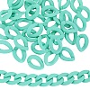SUNNYCLUE 60Pcs Opaque Spray Painted Acrylic Linking Rings OACR-SC0001-54-1