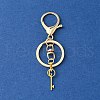 304 Stainless Steel Initial Letter Key Charm Keychains KEYC-YW00004-07-2