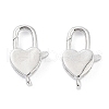 Anti-Tarnish Rhodium Plated 925 Sterling Silver Lobster Claw Clasps STER-K173-15P-1