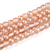 Baking Painted Transparent Glass Beads Strands DGLA-N011-4mm-04-1