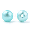 Spray Painted ABS Plastic Imitation Pearl Beads OACR-T015-05B-08-1