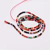 Natural Multi-Color Agate Beads Strands G-N0184-08-2mm-2