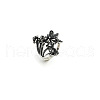 Zinc Alloy Rhinestone Finger Rings for Women UG4795-7-3