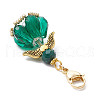 Angel Glass Beaded & Alloy Pendant Decorations HJEW-MZ00190-08-4