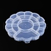 17 Grids Flower Plastic Bead Containers AJEW-YWC0001-06-2