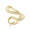 Wave 304 Stainless Steel Cuff Rings RJEW-C124-06B-G-4