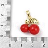 Brass Micro Pave Cubic Zirconia Pendants KK-R226-02G-4