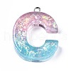 Transparent Epoxy Resin Pendants CRES-S364-002C-1