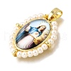 Rack Plating Brass Enamel Pendants KK-C056-07G-M-3