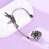 316 Surgical Stainless Steel Black Cubic Zirconia Cuff Earrings EJEW-E300-27AS-02-4