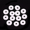 Flat Round Handmade Polymer Clay Bead Spacers CLAY-R067-3.0mm-16-2