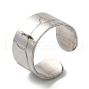 Non-Tarnish 304 Stainless Steel Open Cuff Ring Components STAS-C079-04P-1