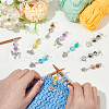 Glass Bead & Alloy Pendants PALLOY-GO00010-3