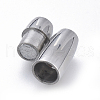 Tarnish Resistant 304 Stainless Steel Magnetic Clasps with Glue-in Ends STAS-D242-04P-2