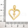 Brass Micro Pave Cubic Zirconia Pendants KK-U033-10G-02-3