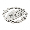 Non-Tarnish 201 Stainless Steel Pendants STAS-M318-09P-2