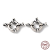 925 Thailand Sterling Silver Large Spring Ring Clasps STER-D003-60A-AS-3