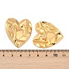 304 Stainless Steel Fold Heart Stud Earrings EJEW-Z096-04G-3