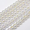 Electroplated Synthetic Quartz Bead Strands EGLA-J061-10mm-AB01-1