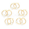 304 Stainless Steel Hoop Earrings EJEW-P096-079-1