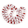 Luminous Handmade Lampwork Silver Foil Beads Strand FOIL-N029-03E-2