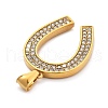 304 Stainless Steel Rhinestone Pendants STAS-V008-36G-2