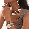 Alloy Pendant Necklaces & Stud Dangle Earrings & Cuff Bangles Sets FS-WG2E0CA-01-1
