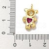 Rack Plating Brass Micro Pave Cubic Zirconia Pendants KK-L224-058G-3