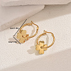 Stylish Stainless Steel Flower Hoop Earrings HY5128-2-2