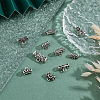 DICOSMETIC 100Pcs 10 Style Tibetan Style Alloy Tube Bails TIBE-DC0001-12-4