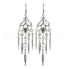 Natural Howlite Beaded Chandelier Earrings EJEW-JE05371-03-1